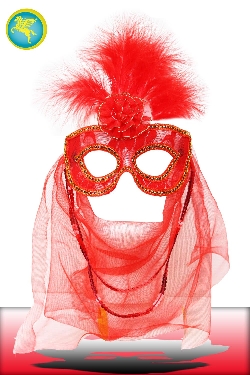 MASCHERA ODALISCA ROSSA